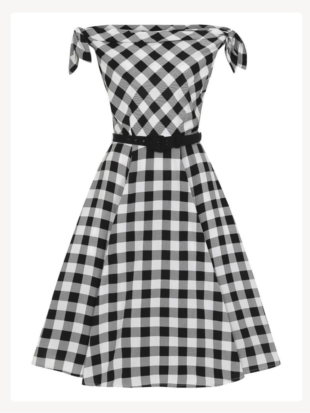 Collectif Mainline Giordana Gingham Swing Dress UK 22